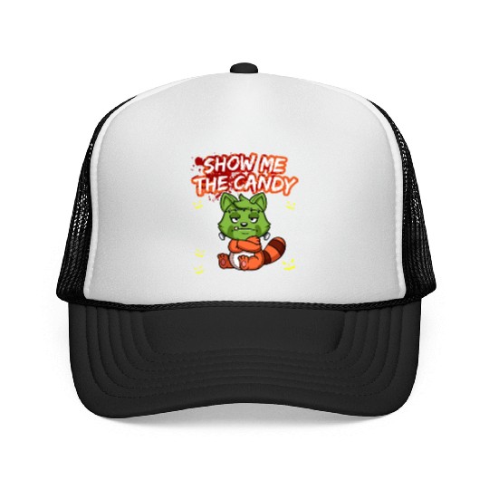 Show Me The Candy Halloween Costume Trick Or Treat Trucker Caps