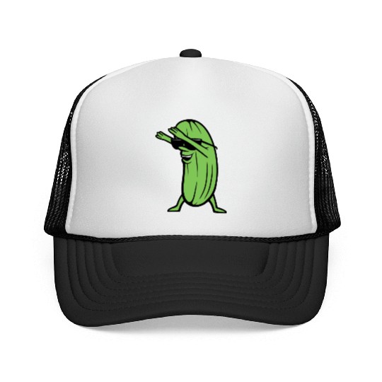 Dabbing Pickle Trucker Caps
