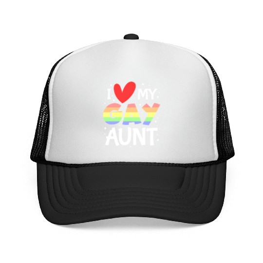 I Love My Gay Aunt, LGBT Pride Trucker Caps