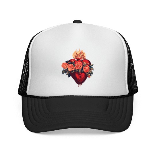 Immaculate Heart Of Mary Vintage Blessed Catholic Trucker Caps