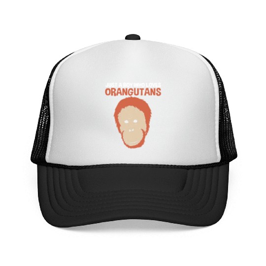 Just A Boy Who Loves Orangutans Monkey Lover Trucker Caps
