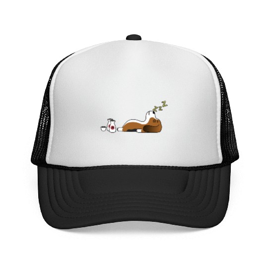 Basset Hound Sake Drunk Trucker Caps