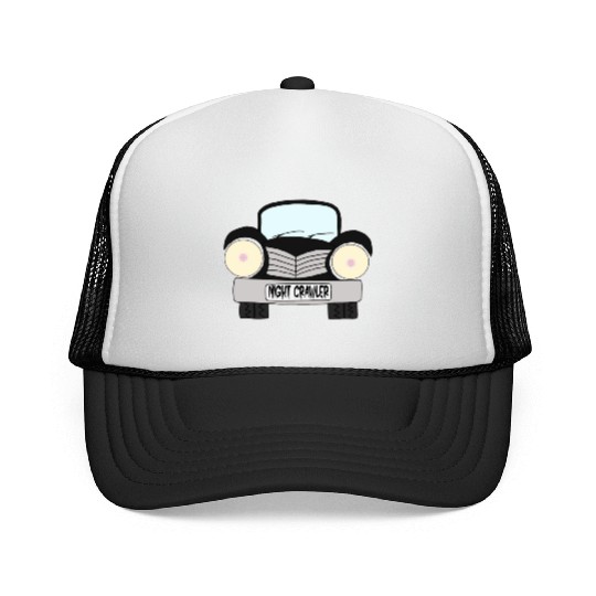 Old Car Black Night Crawler Trucker Caps