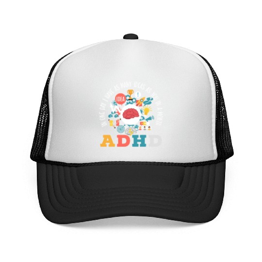 ADHD Warrior Embrace Neurodiversity ADHD Awareness Trucker Caps