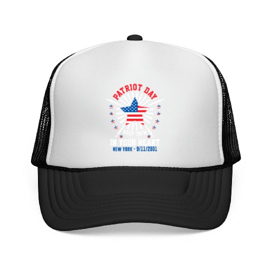 9/11 Patriot Day Keep Them in Your Heart Trucker Caps