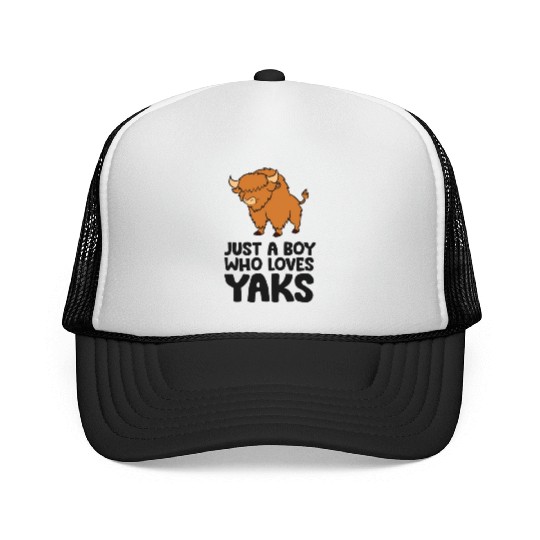 Just a Boy Who Loves Yaks Trucker Caps