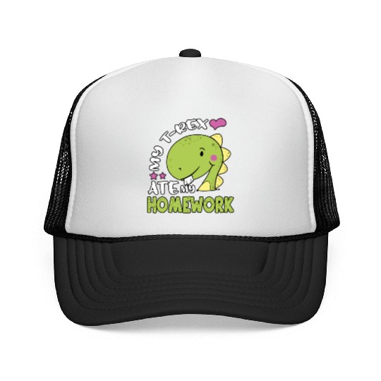 Tyrannosaurus Back to School TRex for Kids TRex At Trucker Caps