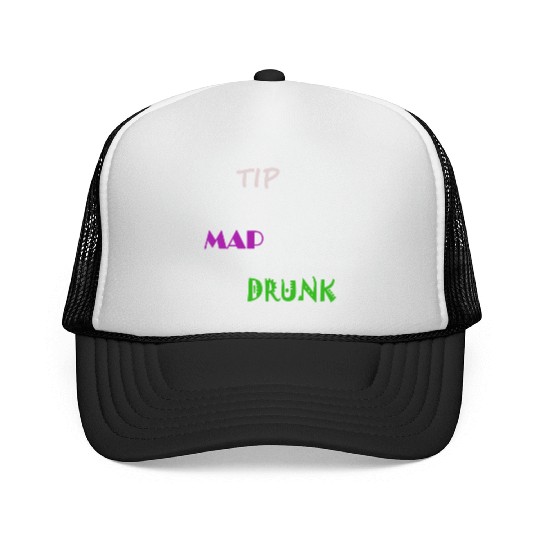 Tip Map Drunk Trucker Caps
