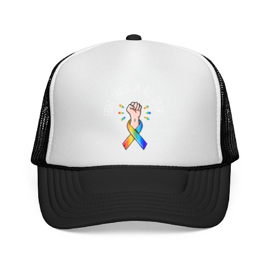 Cancer Sucks In Every Color Fighter Fight Support Trucker Caps