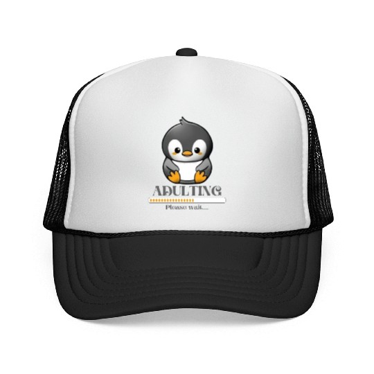Little penguin adulting Trucker Caps