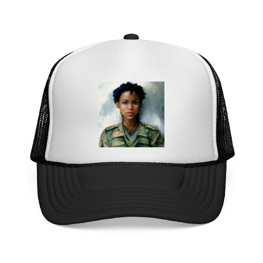 Beautiful US army combat medic painting Trucker Caps