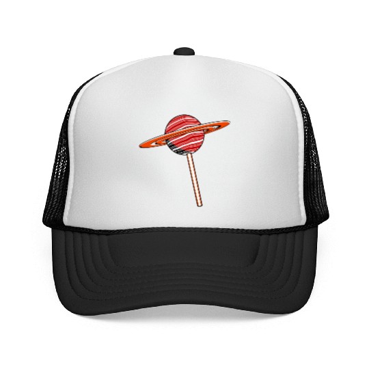 Saturn Planet Lollipop Trucker Caps