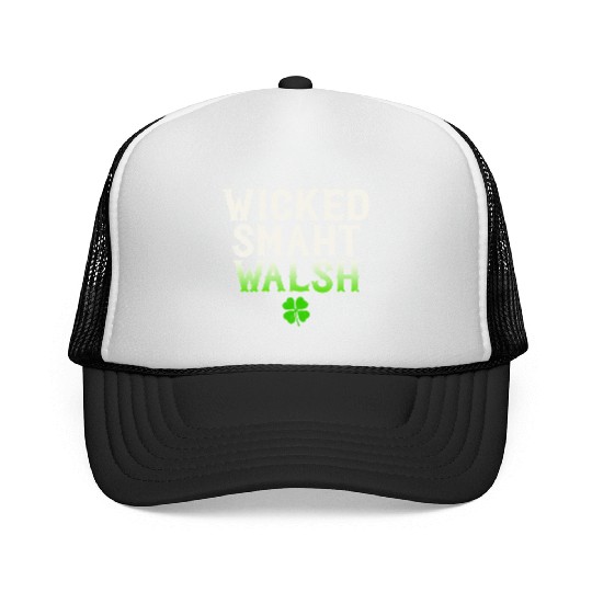 Wicked Smaht Walsh Clan Boston Irish Slang Trucker Caps