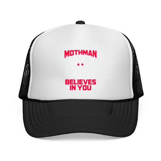 Funny Cryptid Gothic Mothman Believes In You Trucker Caps