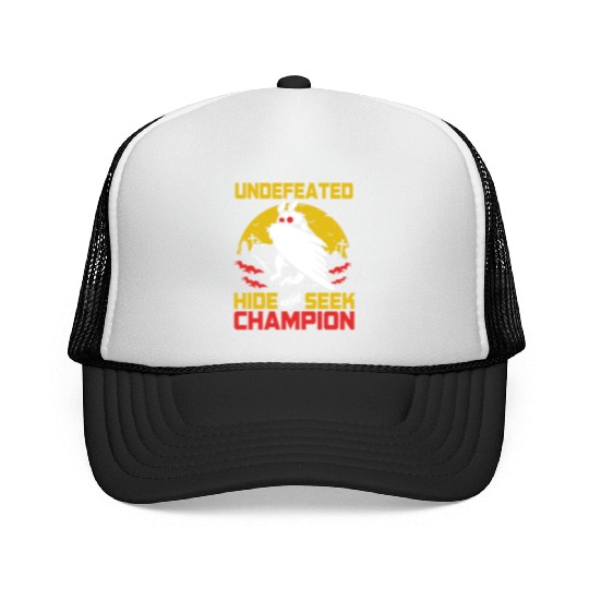 Undefeated Hide And Seek Champion Funny Mothman Trucker Caps