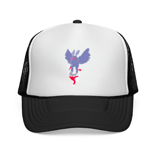 Mothman Abducting Human Goth Cryptid Funny Mothman Trucker Caps