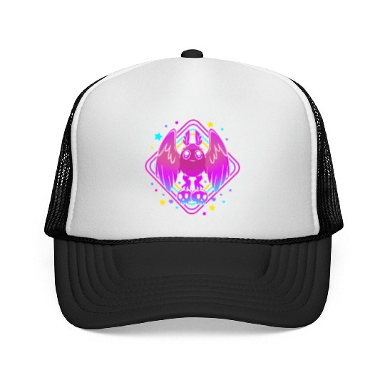 Pastel Goth Skull Aesthetic Gothic Cute Mothman Trucker Caps