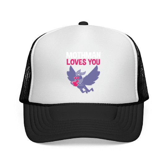 Mothman Loves You Valentines Day Cryptid For Women Trucker Caps