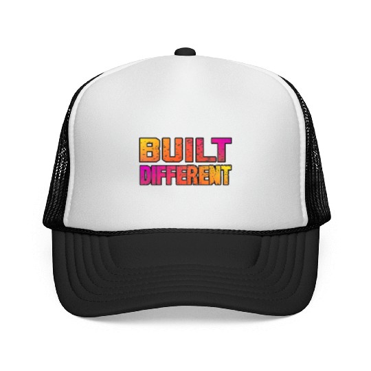 Built Different On Another Level Funny Gaming Trucker Caps
