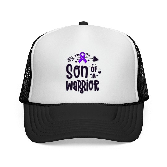 Son Of A Warrior Hodgkins Lymphoma Cancer Trucker Caps