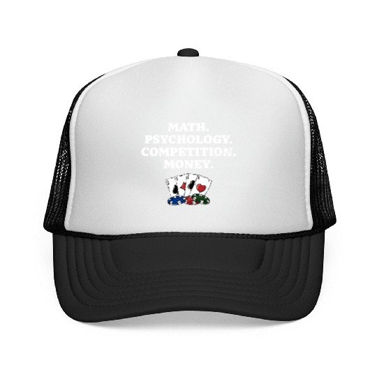 Math Psychology Competition Money Gambler Poker Trucker Caps