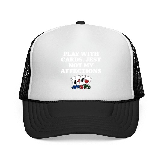 Play with Cards Poker Couples Poker Player Lovers Trucker Caps