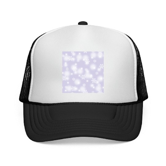 Lavender Snowflakes Pattern Trucker Caps