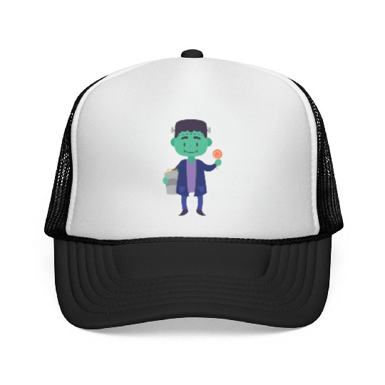 Candy Collector Happy Scary Halloween Vampire Trucker Caps