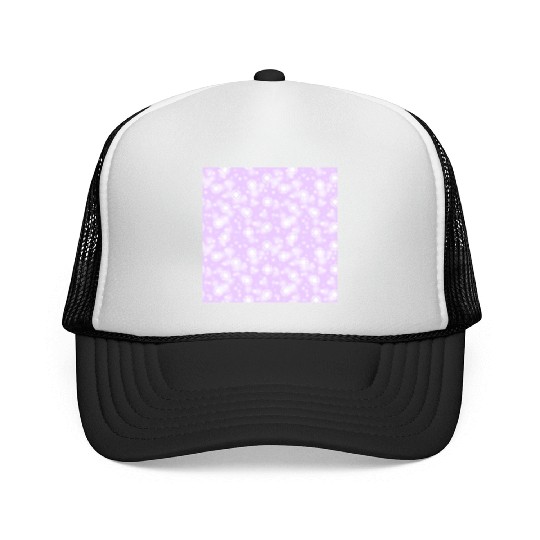 Violet Snowflakes Pattern Trucker Caps