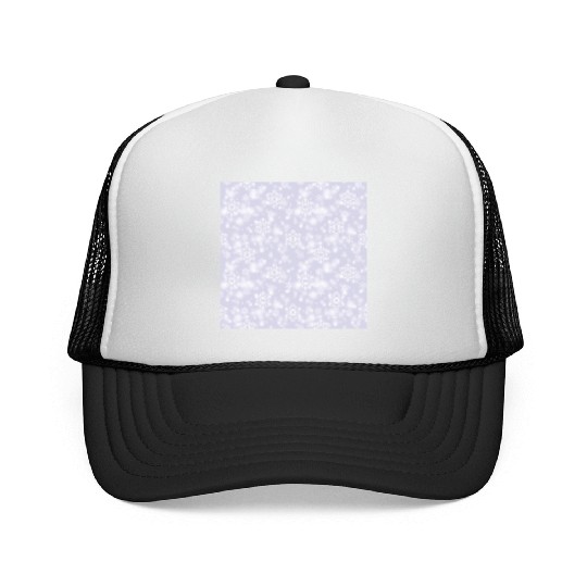 Lavender Snowflakes Pattern Trucker Caps