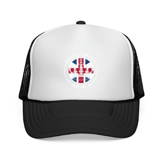 UK British Queen Elizabeth II God Save The Queen Trucker Caps