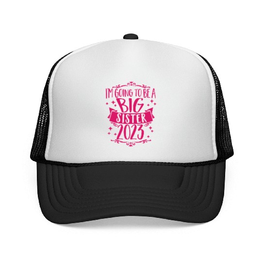 Going to be a Big Sister 2023 Pregnancy Big Sis Trucker Caps