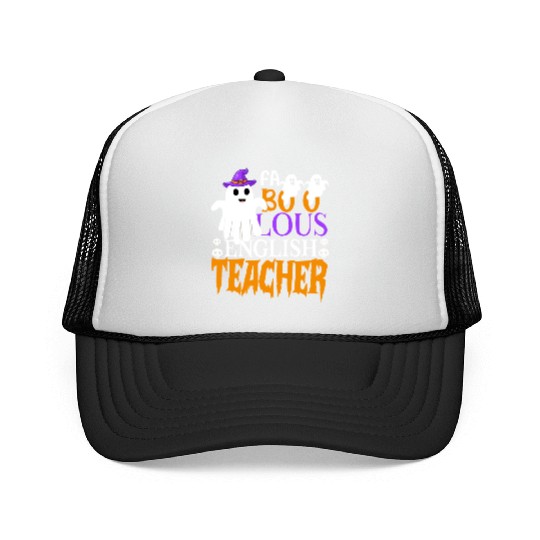 Faboolous English Teacher Halloween Teachers Gifts Trucker Caps