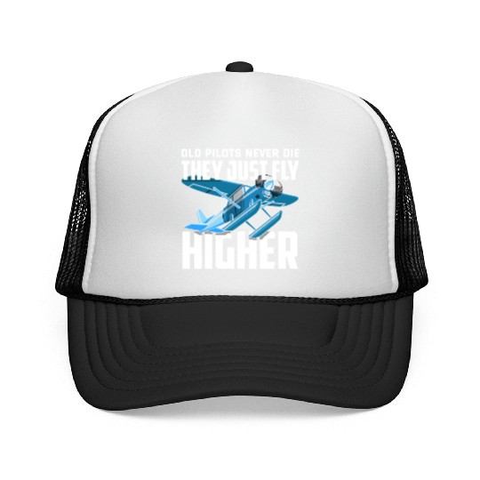 Funny Pilot Gift Old Pilots Never Die Trucker Caps