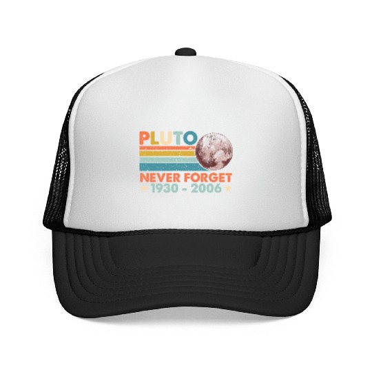 Pluto Never Forget Astronomy Space Science Nerd Trucker Caps