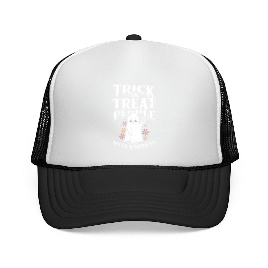 Trick or treat people with kindness - cute ghost Trucker Caps