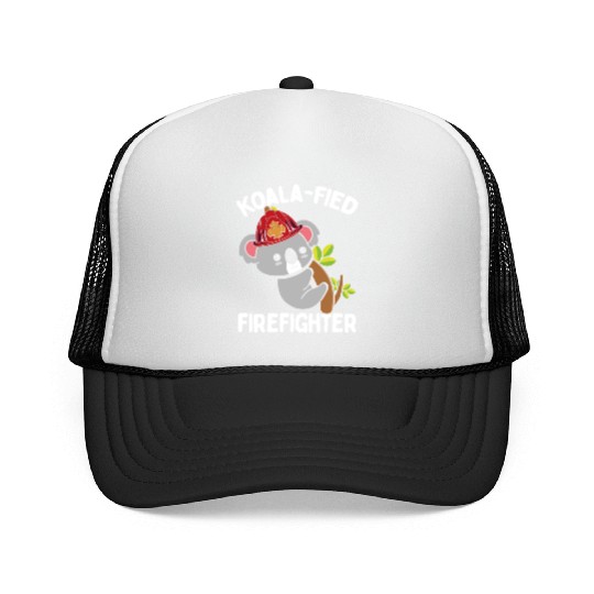 Koalafied Night Shift Firefighter Fire Hose Mask Trucker Caps