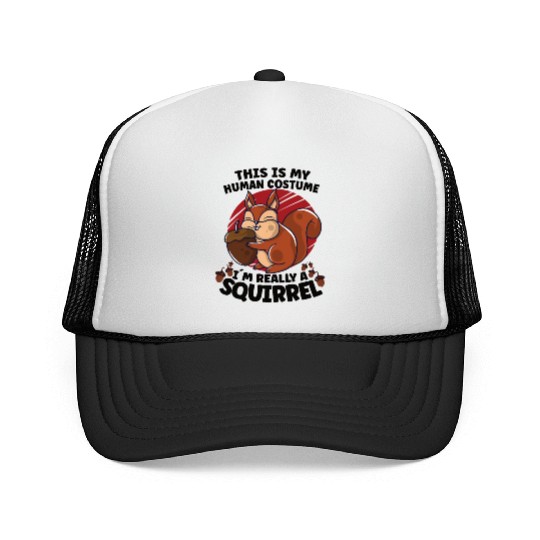 Funny Squirrel Fan Squirrel Lover Chipmunk Addict Trucker Caps