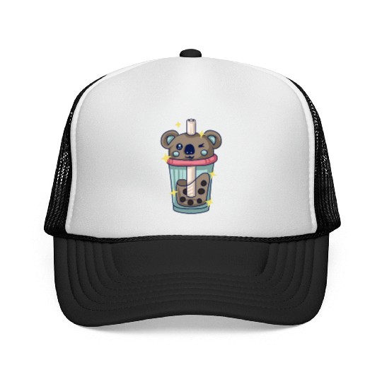 KPOP Koala Korean Pop Bubble Tea Gift Children Trucker Caps