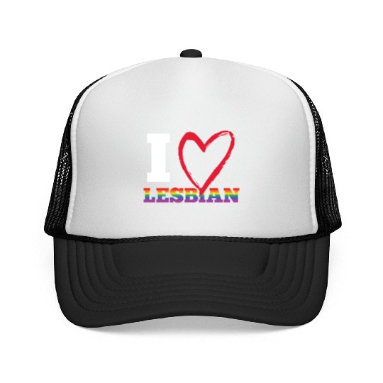 LGBT Gay Pride Lesbian I Love Lesbians Trucker Caps