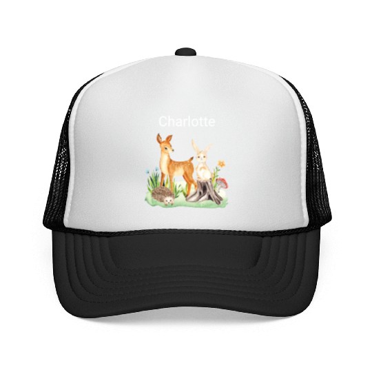 Animal deer rabbit hedgehog Charlotte Trucker Caps