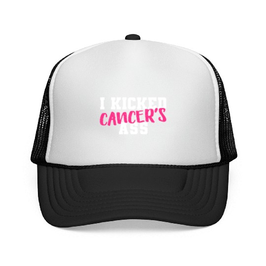 I Kicked Cancers Ass Breast Cancer Survivor Trucker Caps