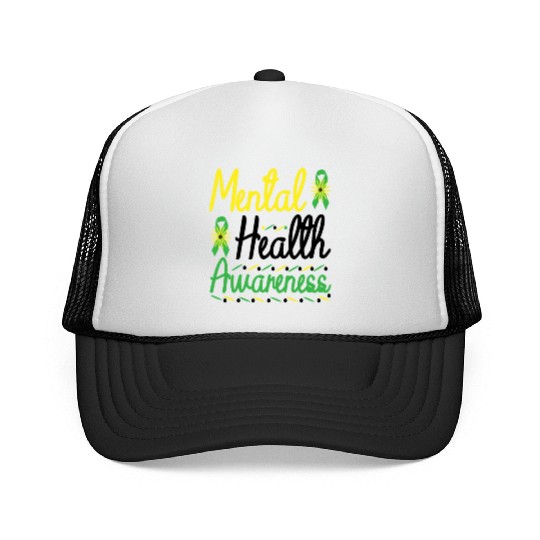 Mental Health Awareness Educating about Mental Trucker Caps