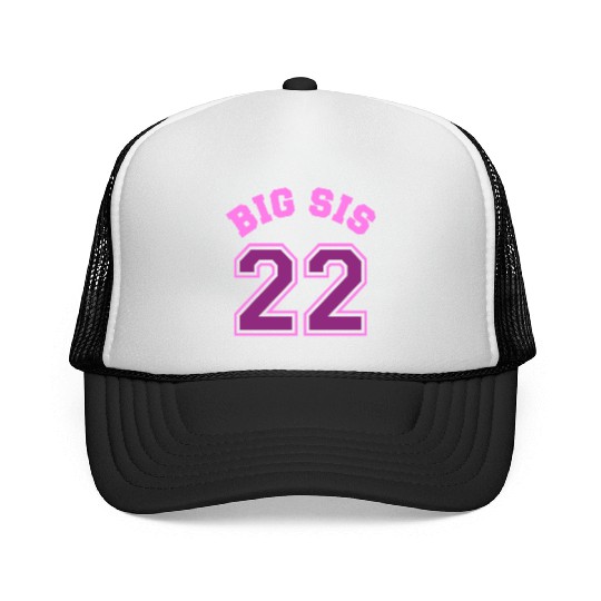Big Sis 2022 - Big Sister Baby Family Birth Girl Trucker Caps