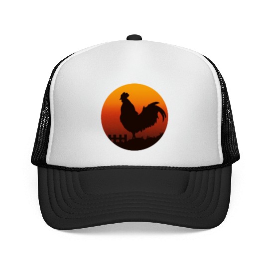 Chickens Rooster Farmer Fowl Hen Cockerel Chick Trucker Caps