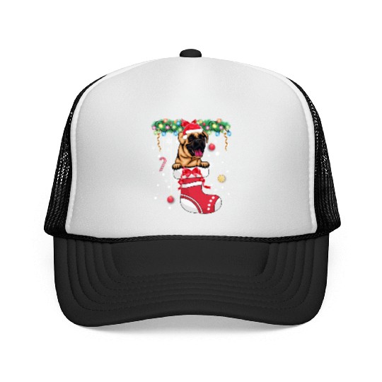Dog Christmas Stocking - Boxer Dog Lover Christmas Trucker Caps