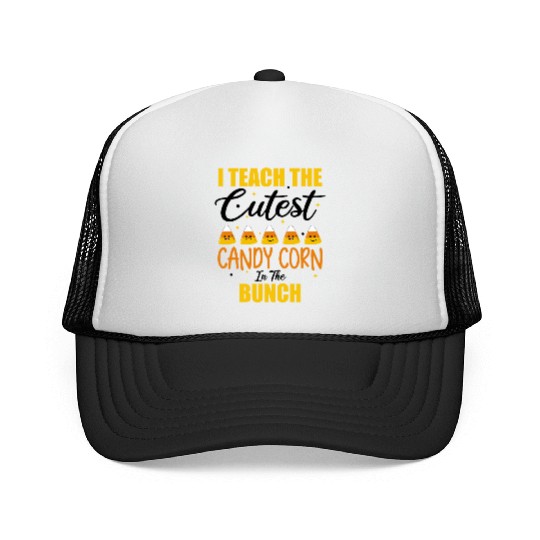 Cute I Teach The Cutest Candy Corn Halloween Trucker Caps