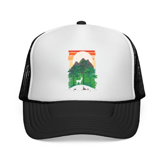 Deer Forest Outdoor Nature Animals Trucker Caps