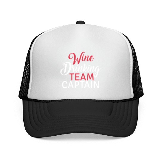 Womens Wine Drinking Team Captain Funny Group Fest Trucker Caps