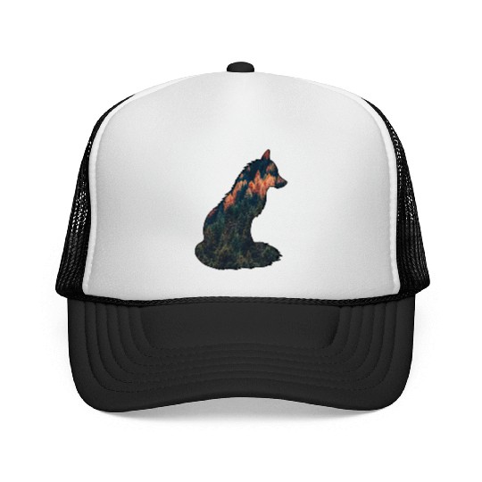 Silent Fox in the Forest Nature Wilderness Autumn Trucker Caps